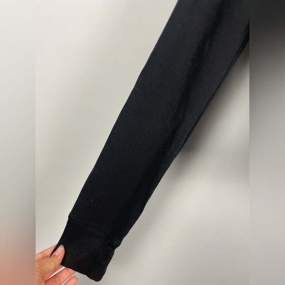 Express Black Y2K 2000s Graphic Print Full Zip Cropped Hoodie Sweater - Picture 6 of 9